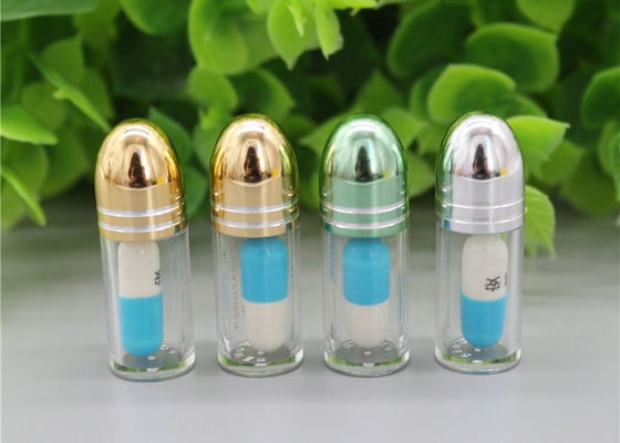 Golden Empty Capsule Shells PS Plastic 2g Clear Pill Bottles
