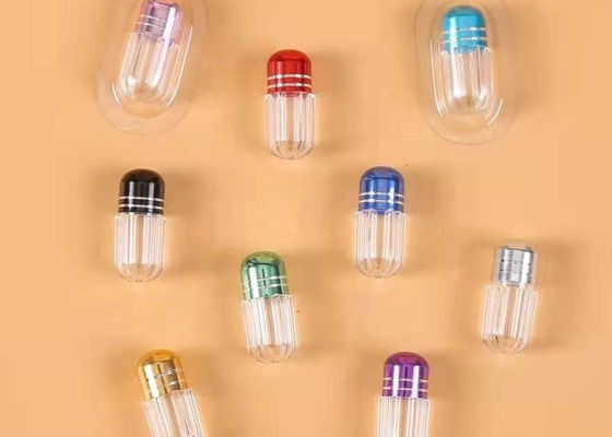 ISO9001 Purple Small Plastic Capsules 2g Tiny Pill Bottles