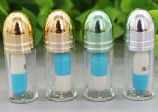 2ml ISO9001 Empty Capsule Shells Golden Single Pill Container