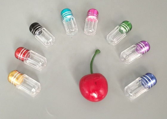 Green 2ml Mini Plastic Bottle With Metal Cap Bullet Shell