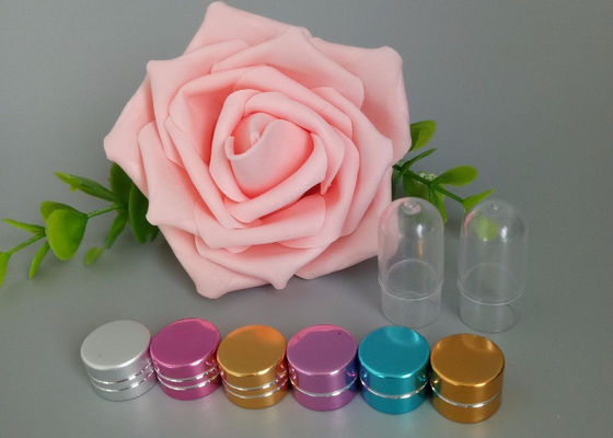Silver ISO9001 Clear Pill Bottles With Aluminum Bullet Cap
