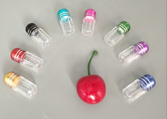 14mm 2ml Single Pill Container PS Plastic Bottle With Metal Cap