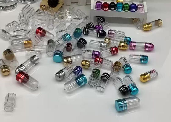 Cylindrical Clear Plastic Medicine Bottles
