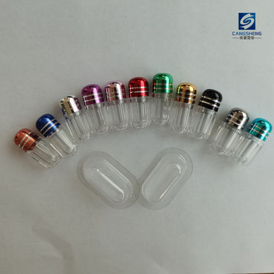 Single Capsule Plastic Pill Vials 2g Cylindrical Shape