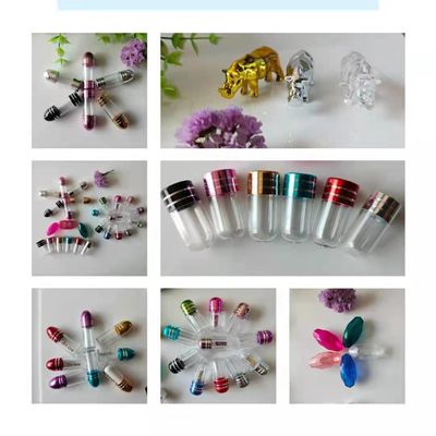 SGS Empty Plastic Pill Bottles 13mm One Capsule Bullet Shape