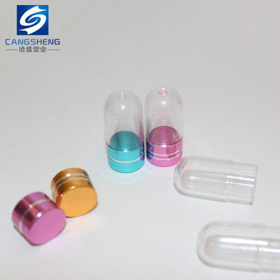 15mm PS Clear Plastic Pill Bottles Container One Capsule