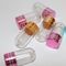 15mm PS Clear Plastic Pill Bottles Container One Capsule
