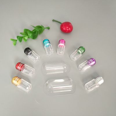 Plastic Blister Single Pill Container 3ml ISO9001 Metal Cap