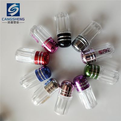 Cylindrical Clear Plastic Medicine Bottles