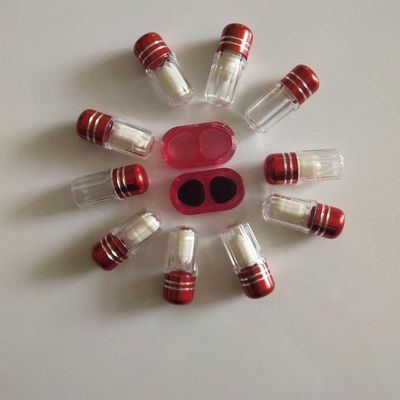 Cylindrical Clear Plastic Medicine Bottles