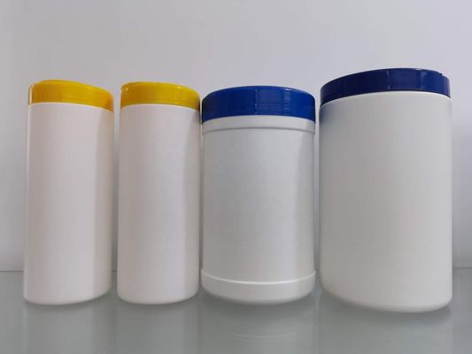 180mm HDPE Cleaning Wipes Bucket Bottle With White Lids