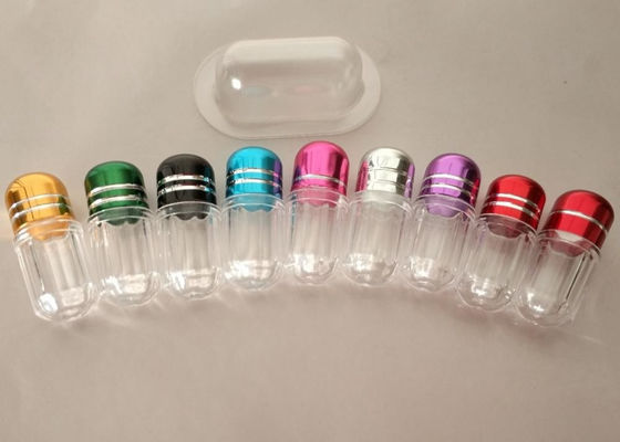 3g Mini Plastic Capsule Bottles ISO9001 Plastic Bottle With Metal Cap