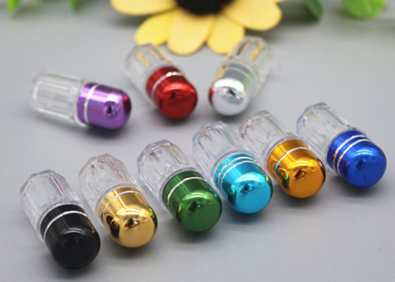Gold 2g Plastic Capsule Packaging Bottles With Metal Crown Cap