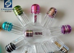 ISO9001 Purple Small Plastic Capsules 2g Tiny Pill Bottles