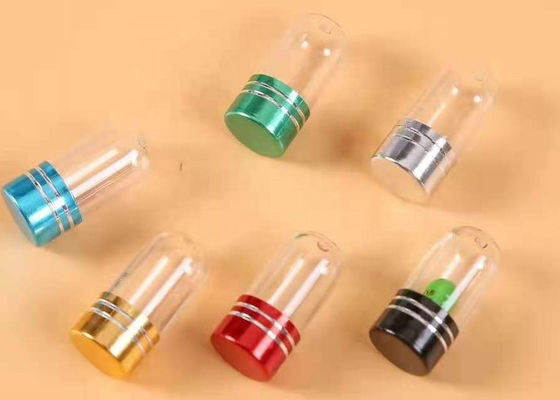 Aluminum Clear Pill Bottles Crown Cap For Single Capsule