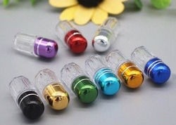 Aluminum Clear Pill Bottles Crown Cap For Single Capsule