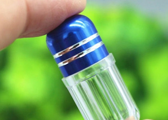 14mm 2ml Single Pill Container PS Plastic Bottle With Metal Cap