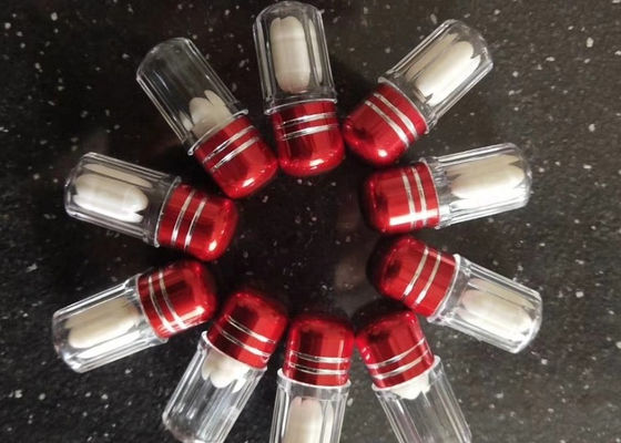 14mm 2ml Single Pill Container PS Plastic Bottle With Metal Cap