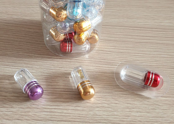 Golden 5g Empty Plastic Pill Capsules ISO9001 Blister Cover