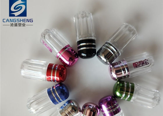 Hexagonal Single Pill Container 13mm 2ml Clear Empty Capsules