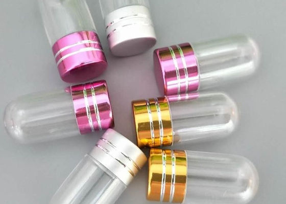 ISO9001 Clear Pill Bottles 2ml Single Capsule With Metal Cap