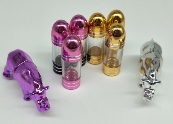 ISO9001 Clear Pill Bottles 2ml Single Capsule With Metal Cap