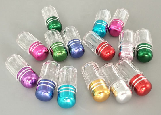 Green 2ml Mini Plastic Bottle With Metal Cap Bullet Shell