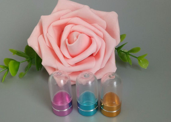 Silver ISO9001 Clear Pill Bottles With Aluminum Bullet Cap