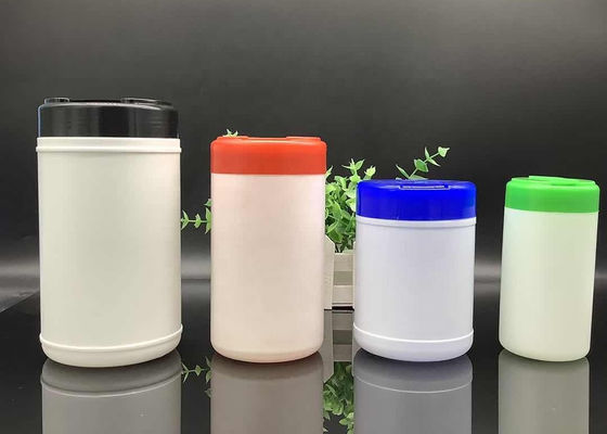 HDPE Wet Wipes Buckets ISO9001 Cylinder Wet Wipes Packaging Bottles