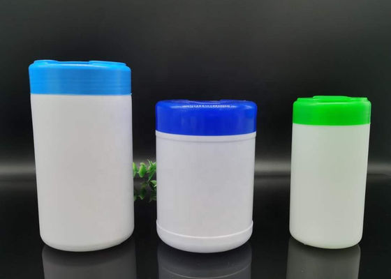 180mm HDPE Cleaning Wipes Bucket Bottle With White Lids