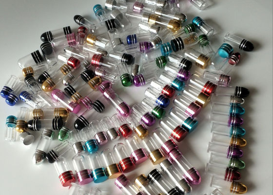ISO9001 Mini Pill Bottles 3ml Plastic Bottle With Metal Cap